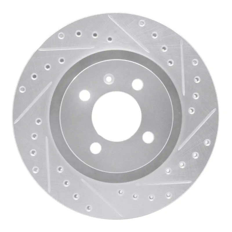 R1 90-93 Volkswagen Passat (Usa/Canada) Front Right Drilled & Slotted Silver Brake Rotor 1