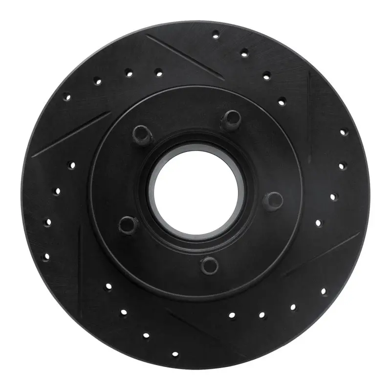 R1 90-94 Ford Ranger (Usa/Canada) Front Right Drilled & Slotted Black Brake Rotor 1