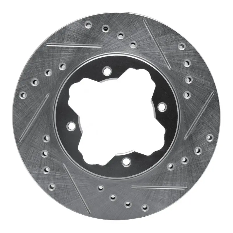 R1 90-97 Acura Cl Front Right Drilled & Slotted Silver Brake Rotor 1