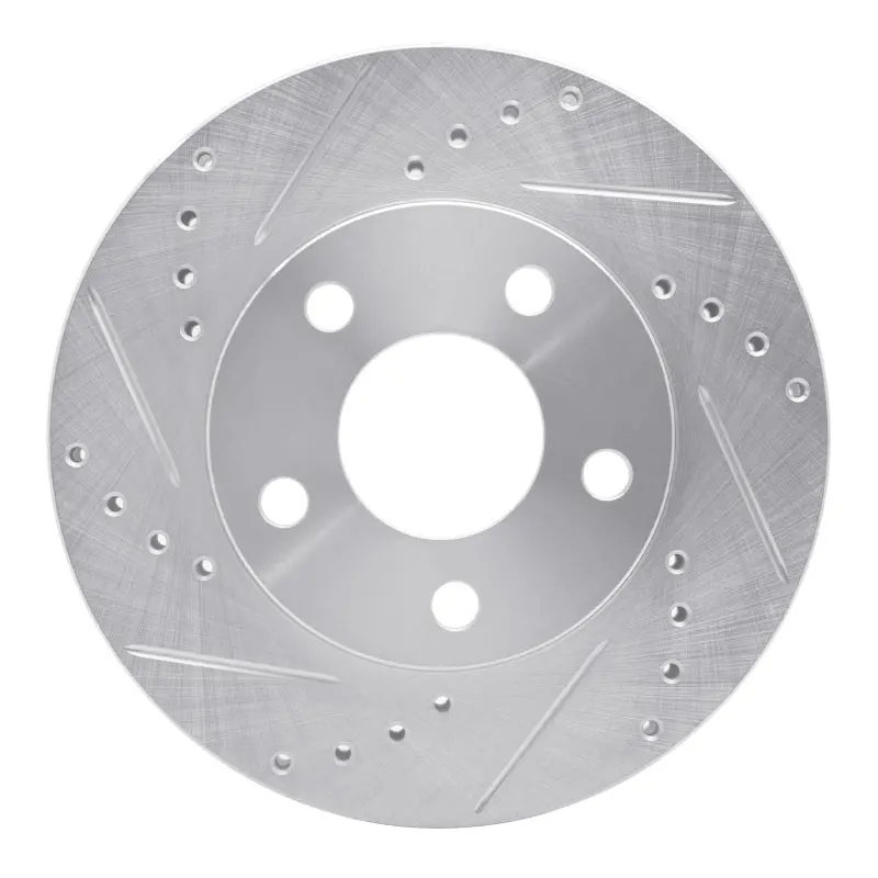 R1 90-97 Buick Park Avenue Front Left Drilled & Slotted Silver Brake Rotor 1