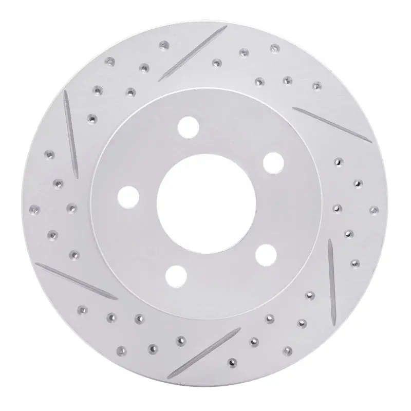 R1 90-99 Jeep Grand Cherokee Front Left Drilled & Slotted Geo-Carbon Rotor 1
