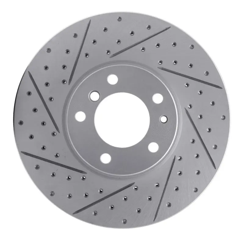 R1 91-01 Bmw 850Ci Front Right Drilled & Slotted Geo-Carbon Rotor 1
