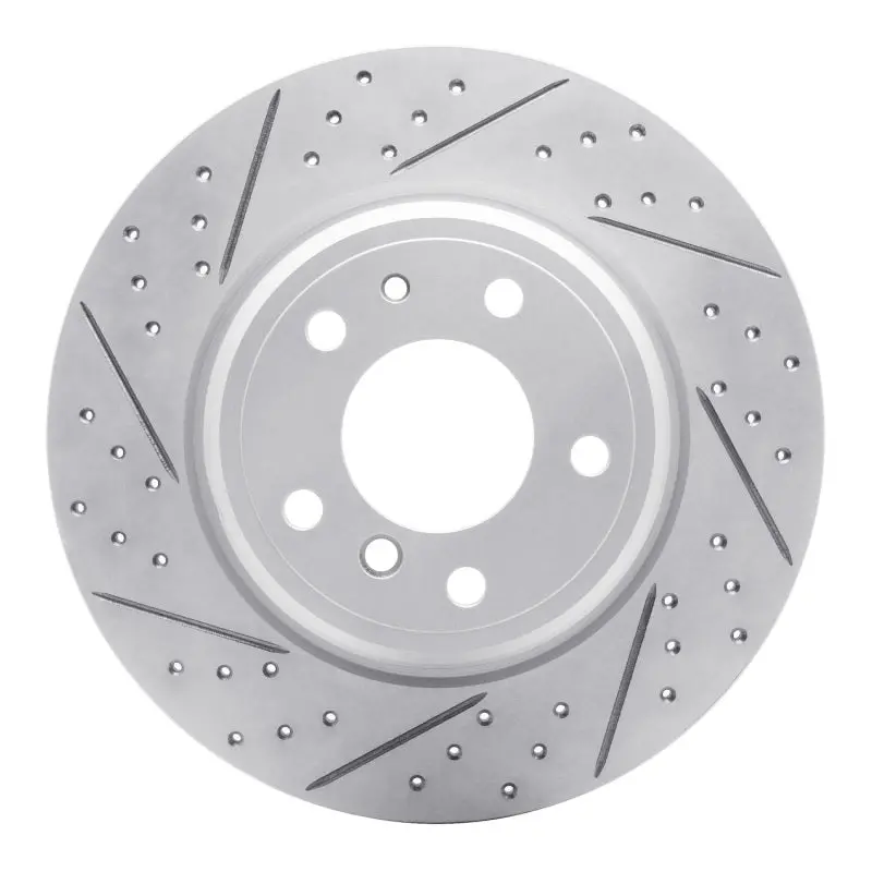 R1 91-01 Bmw 850Ci Rear Left Drilled & Slotted Geo-Carbon Rotor 1