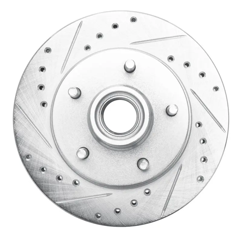 R1 91-03 Chevrolet S10 Blazer Front Left Drilled & Slotted Silver Brake Rotor 1