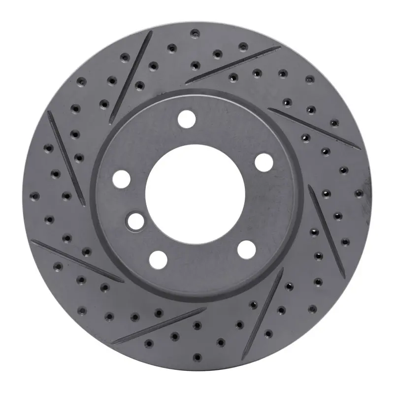 R1 91-06 Bmw 328I Front Right Drilled & Slotted Geo-Carbon Rotor 1