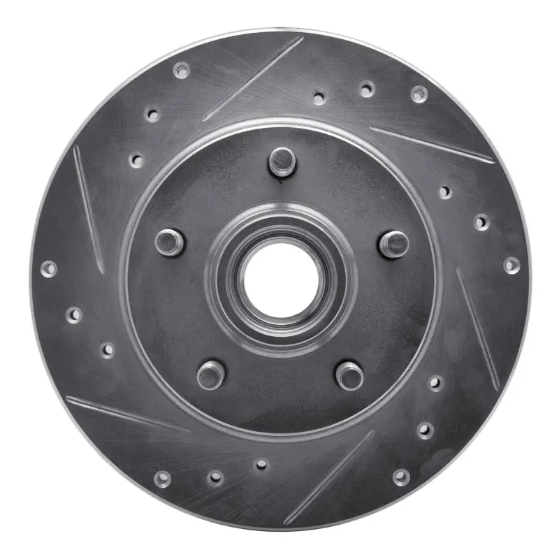 R1 91-94 Ford Explorer Front Left Drilled & Slotted Silver Brake Rotor 1