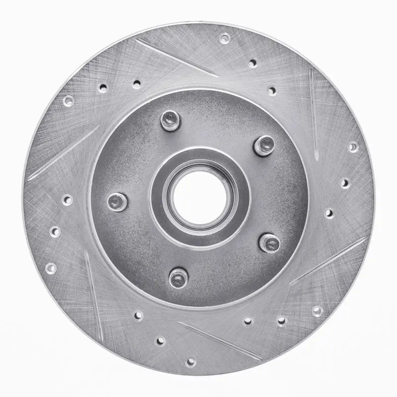 R1 91-94 Ford Explorer Front Right Drilled & Slotted Silver Brake Rotor 1