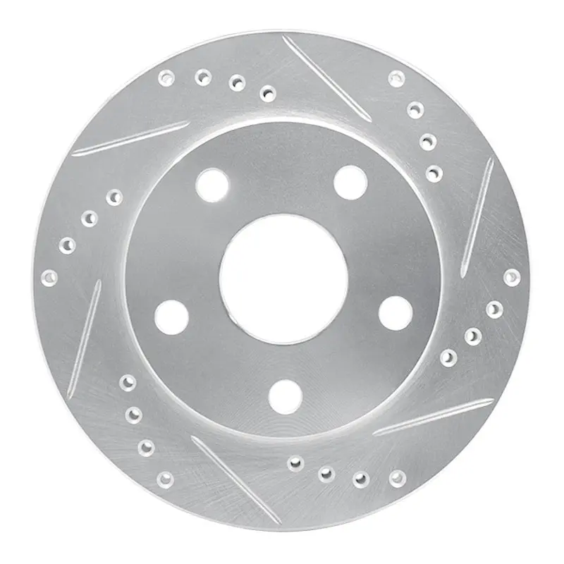 R1 91-94 Toyota Previa Front Right Drilled & Slotted Silver Brake Rotor 1