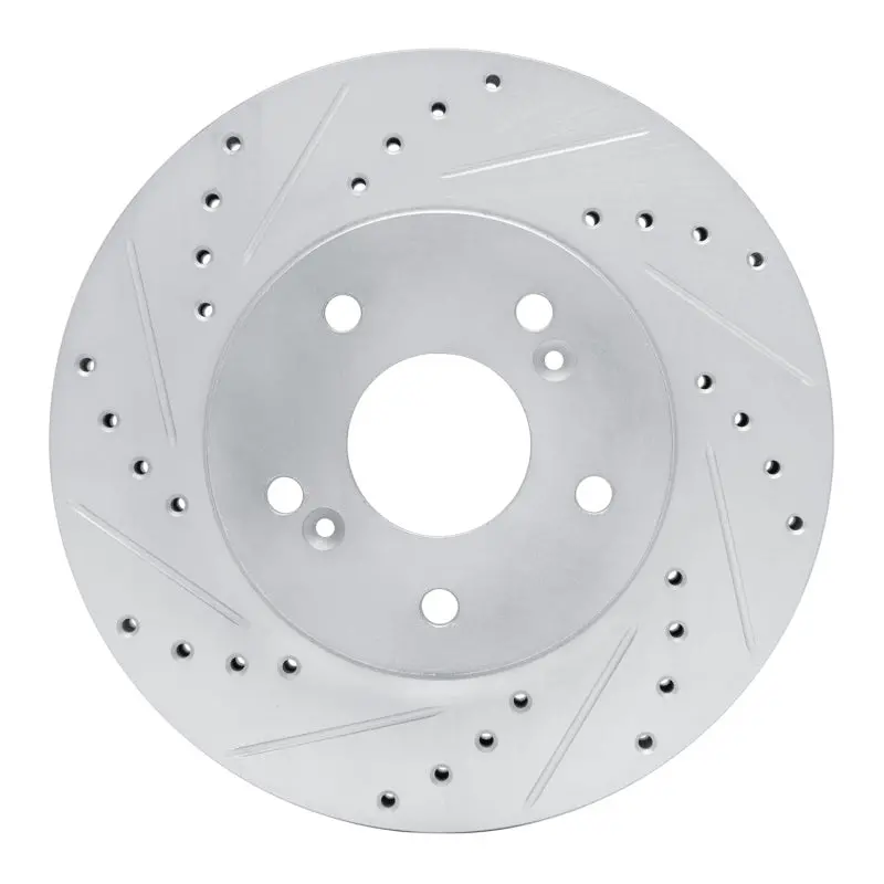 R1 91-96 Acura Nsx Rear Left Drilled & Slotted Silver Brake Rotor 1