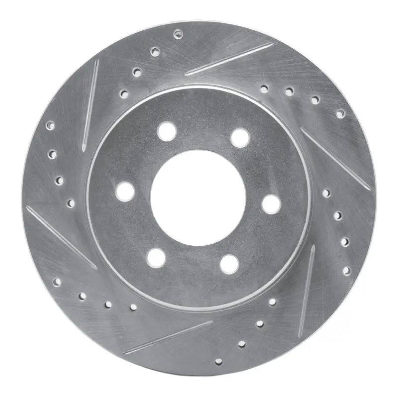 R1 91-96 Dodge Dakota 4Wd Front Left Drilled & Slotted Silver Brake Rotor 1