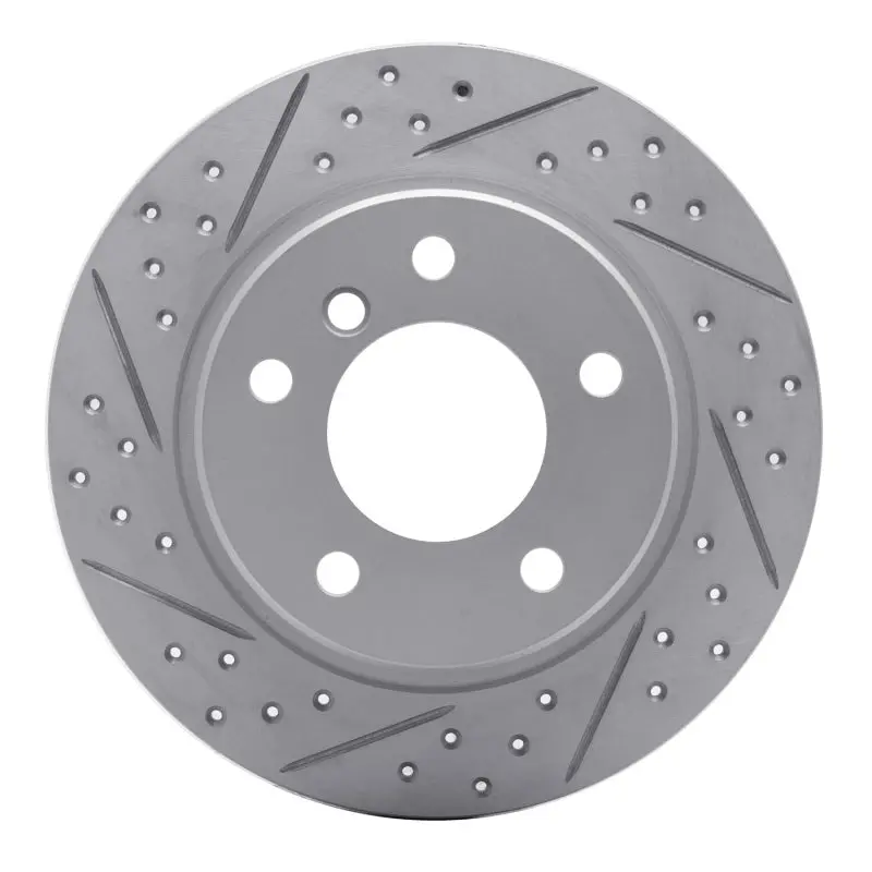 R1 91-99 Bmw 318I Rear Right Drilled & Slotted Geo-Carbon Rotor 1