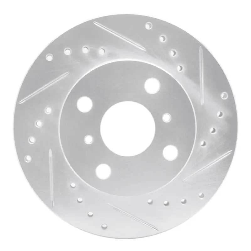R1 91-99 Toyota Paseo Front Right Drilled & Slotted Silver Brake Rotor 1