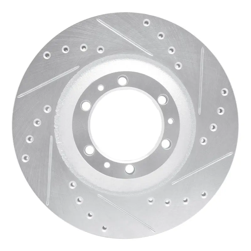 R1 92-02 Acura Slx Front Right Drilled & Slotted Silver Brake Rotor 1