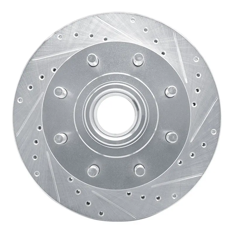 R1 92-02 Chevrolet C1500 Suburban Front Right Drilled & Slotted Silver Brake Rotor 1