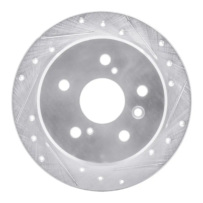 R1 92-03 Lexus Es300 Rear Right Drilled & Slotted Silver Brake Rotor 1