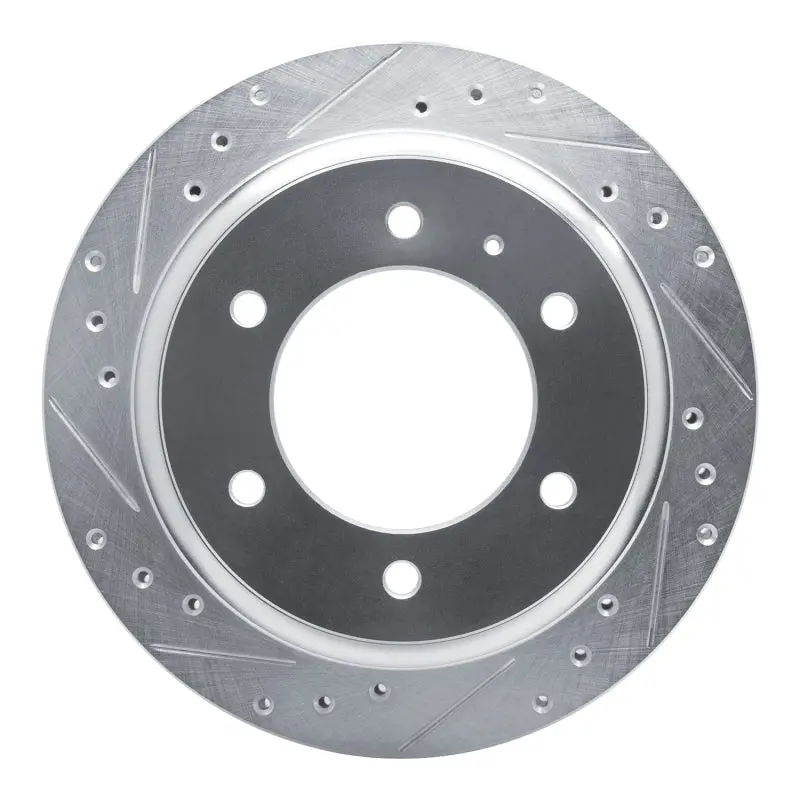 R1 92-04 Acura Slx Rear Left Drilled & Slotted Silver Brake Rotor 1