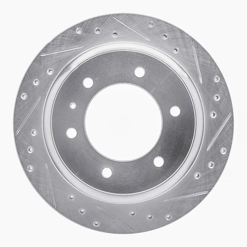 R1 92-04 Acura Slx Rear Right Drilled & Slotted Silver Brake Rotor 1