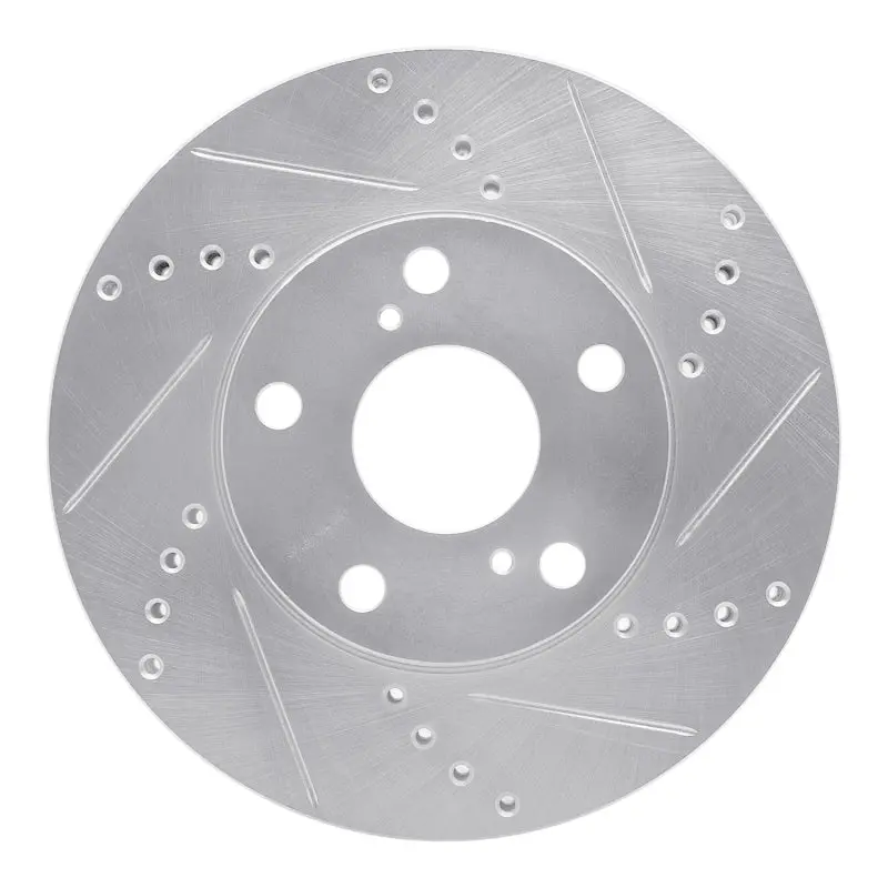 R1 92-06 Lexus Es300 Front Right Drilled & Slotted Silver Brake Rotor 1