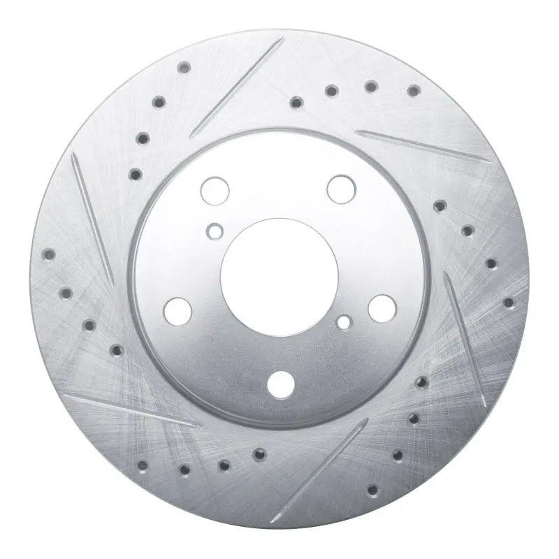 R1 92-95 Toyota Mr2 Front Left Drilled & Slotted Silver Brake Rotor 1