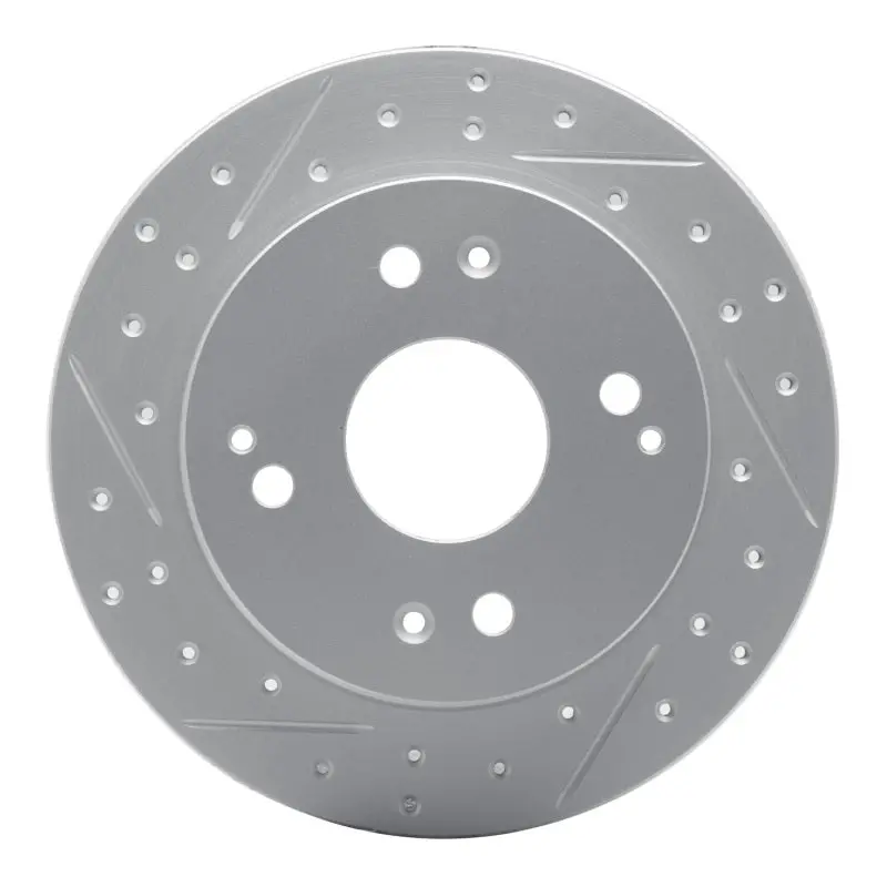 R1 92-97 Acura Cl Rear Left Drilled & Slotted Geo-Carbon Rotor 1