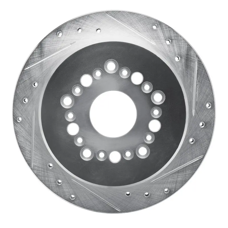 R1 92-98 Lexus Sc300 Rear Right Drilled & Slotted Silver Brake Rotor 1