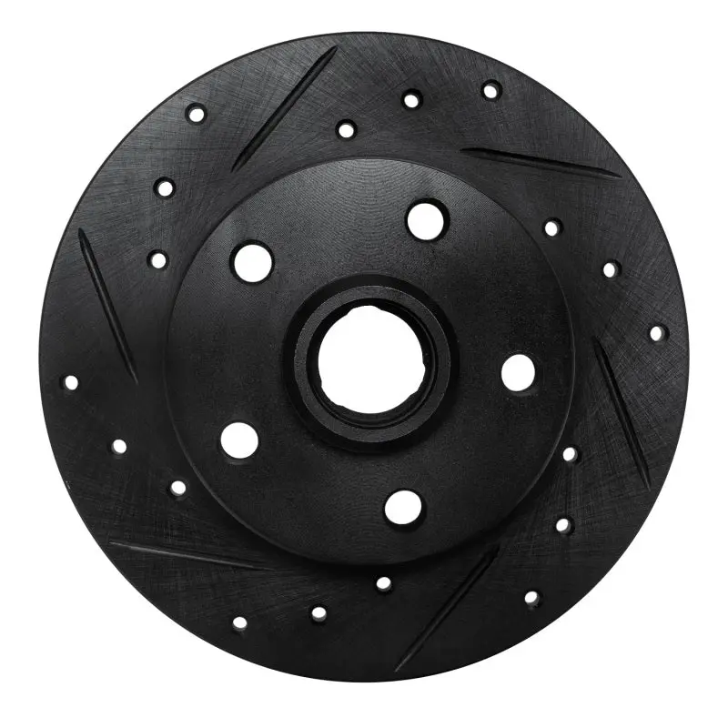 R1 92-98 Volkswagen Passat (Usa/Canada) Rear Left Drilled & Slotted Black Brake Rotor 1