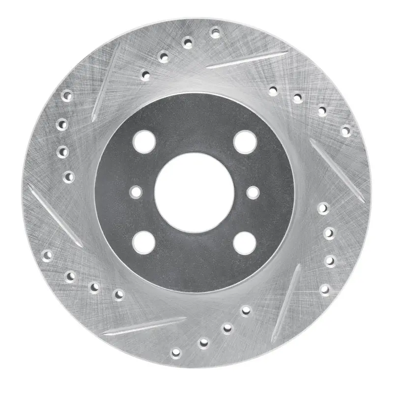 R1 93-02 Chevrolet Prizm Front Left Drilled & Slotted Silver Brake Rotor 1