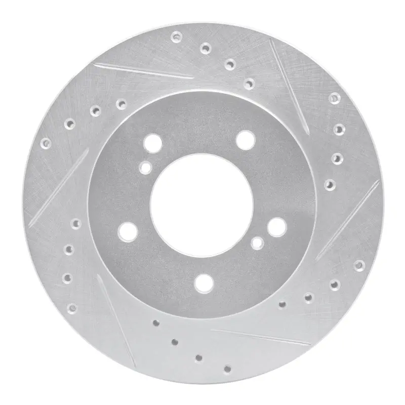R1 93-02 Mercury Villager Front Right Drilled & Slotted Silver Brake Rotor 1