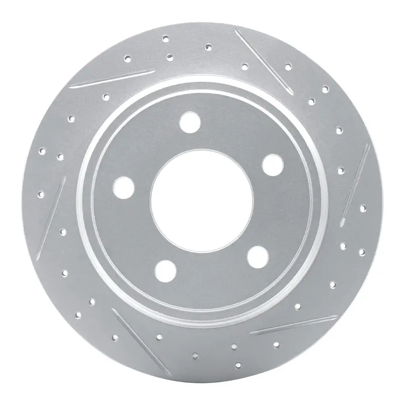 R1 93-04 Chrysler 300M Rear Right Drilled & Slotted Geo-Carbon Rotor 1