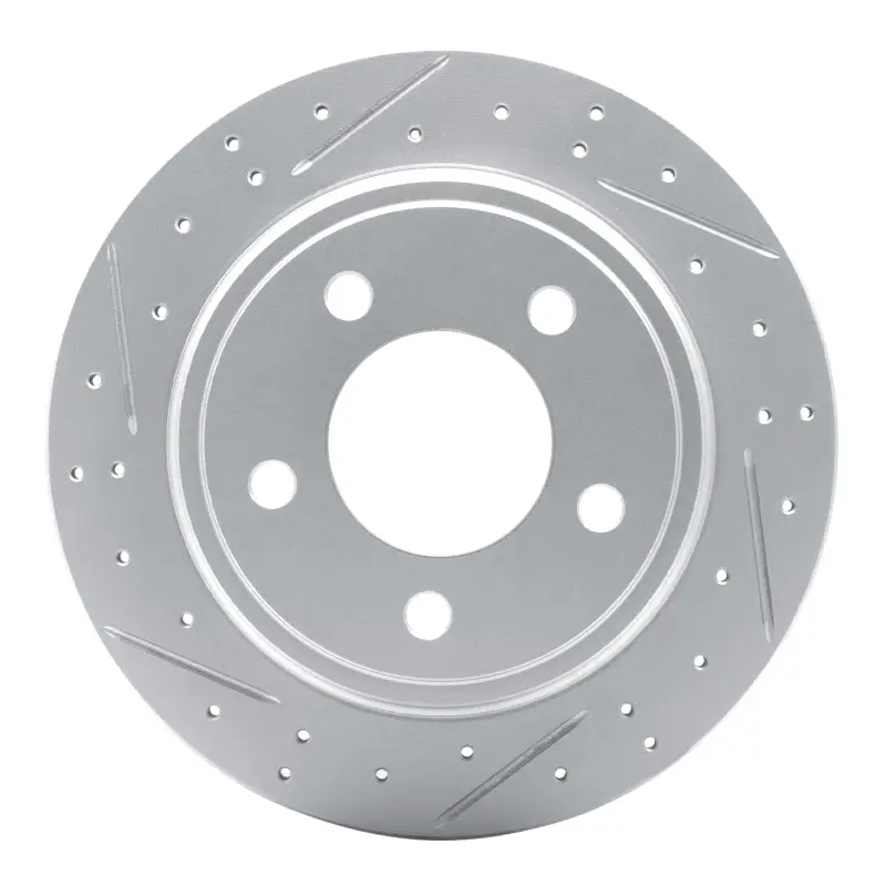 R1 93-04 Chrysler Concorde Rear Left Drilled & Slotted Geo-Carbon Rotor 1