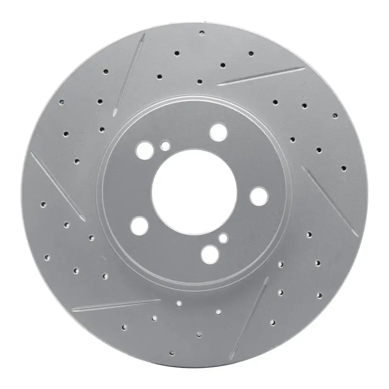 R1 93-07 Ford Thunderbird Front Left Drilled & Slotted Geo-Carbon Rotor 1