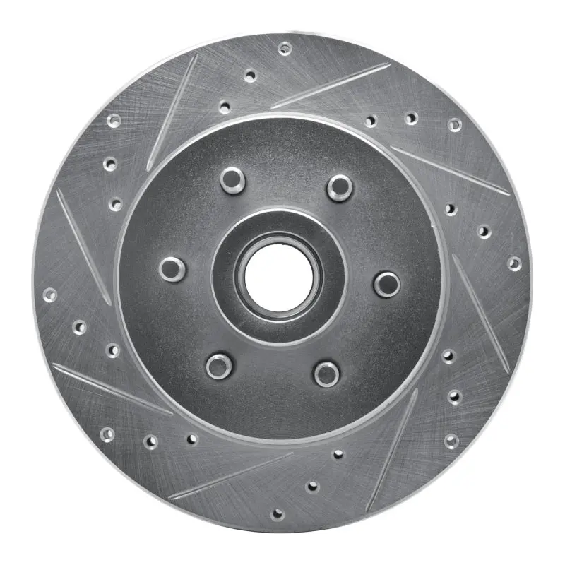 R1 93-96 Dodge Dakota Rwd Front Left Drilled & Slotted Silver Brake Rotor 1