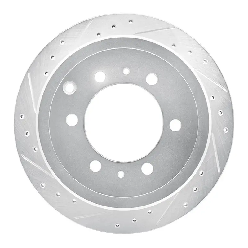 R1 93-97 Lexus Lx450 Rear Left Drilled & Slotted Silver Brake Rotor 1