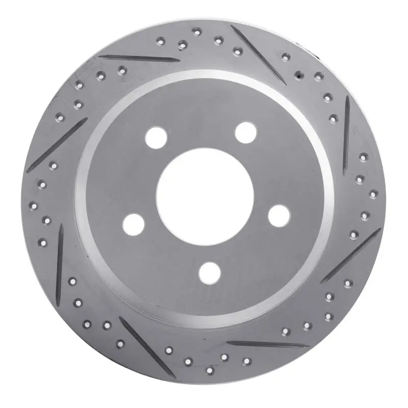 R1 93-98 Jeep Grand Cherokee Rear Right Drilled & Slotted Geo-Carbon Rotor 1