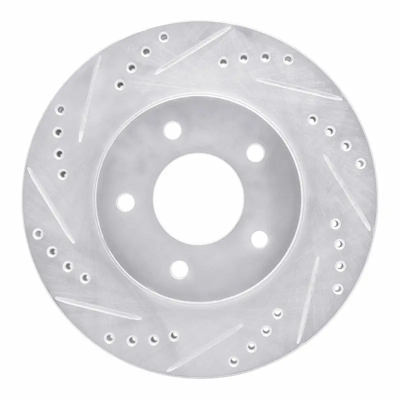 R1 94-01 Buick Regal Front Left Drilled & Slotted Silver Brake Rotor 1