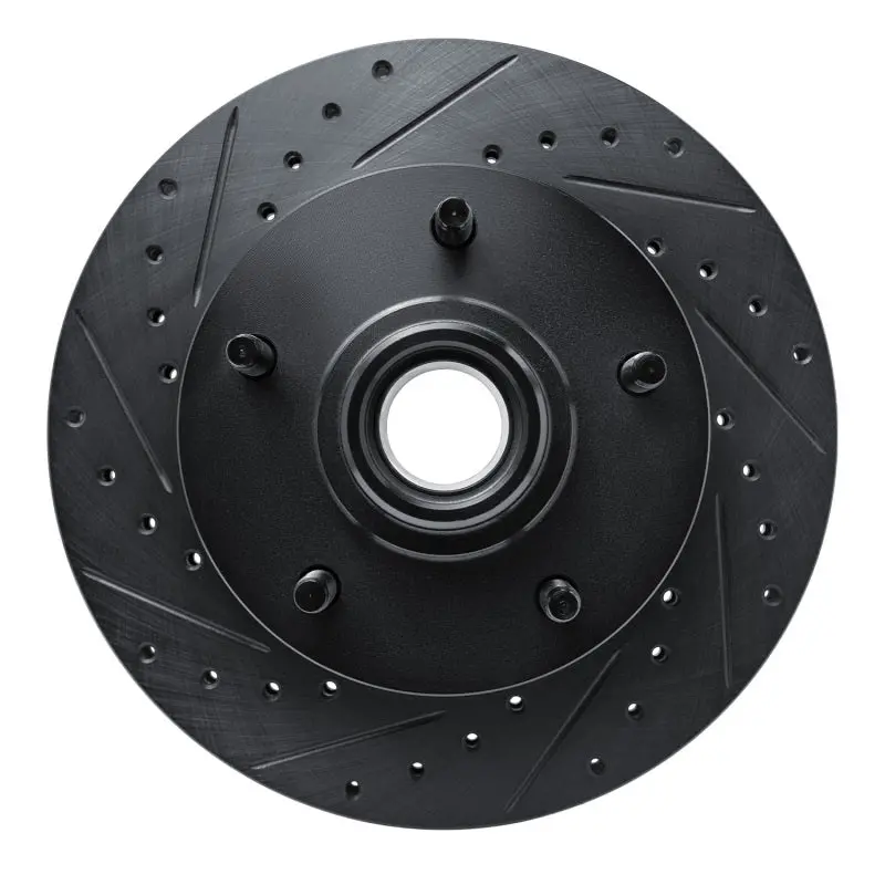 R1 94-01 Ford F-150 Rwd Front Left Drilled & Slotted Black Brake Rotor 1