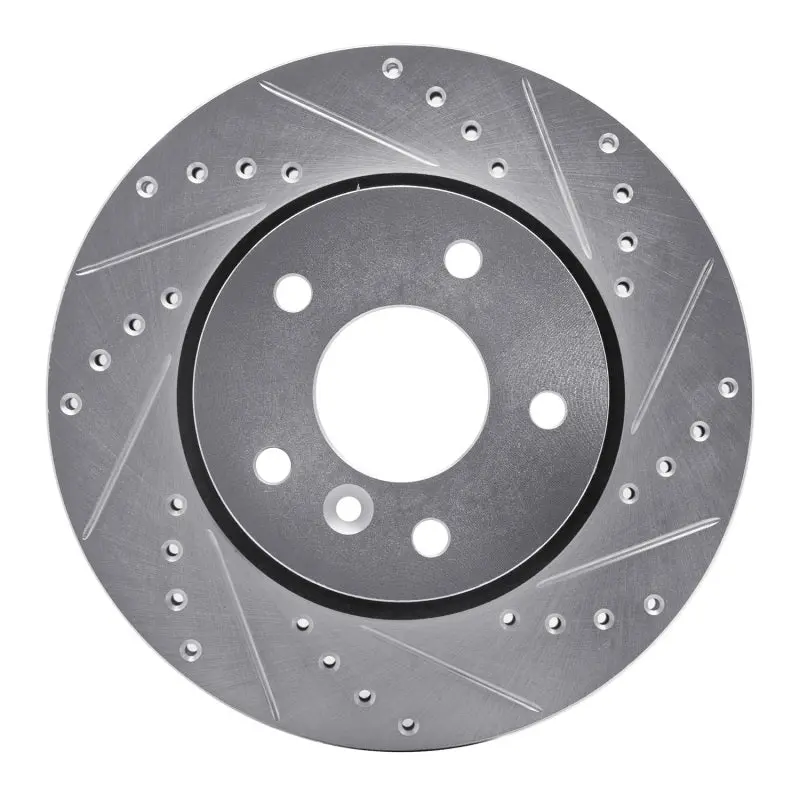 R1 94-02 Land Rover Range Rover Front Right Drilled & Slotted Silver Brake Rotor 1