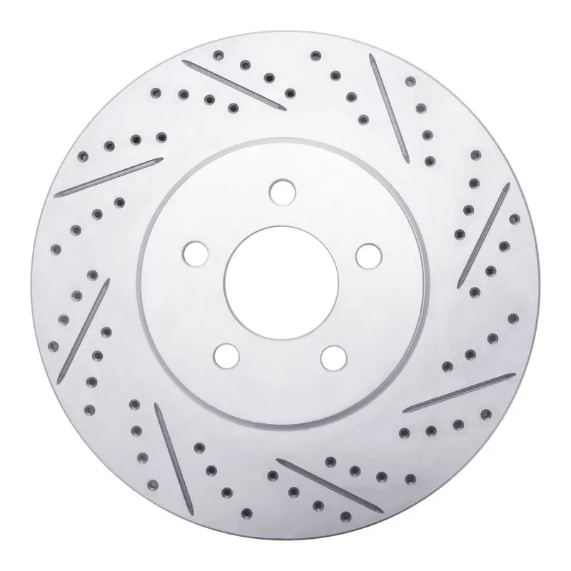 R1 94-04 Ford Mustang Front Right Drilled & Slotted Geo-Carbon Rotor 1