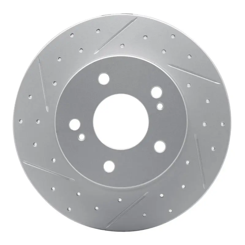 R1 94-04 Infiniti I30 Rear Left Drilled & Slotted Geo-Carbon Rotor 1