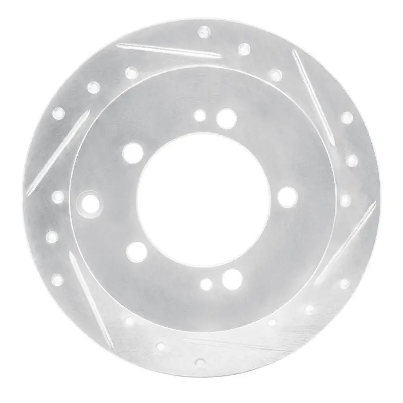 R1 94-07 Chrysler Sebring Rear Right Drilled & Slotted Silver Brake Rotor 1