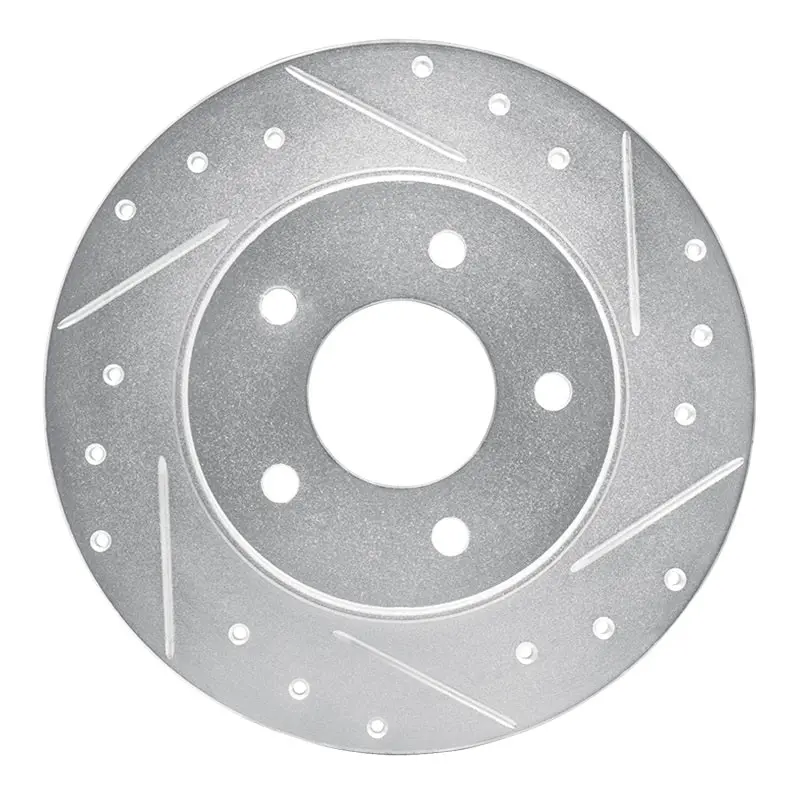 R1 94-99 Buick Regal Rear Right Drilled & Slotted Silver Brake Rotor 1