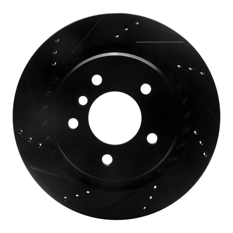 R1 95-02 Bmw Z3 Right Rear Drilled & Slotted Black Brake Rotor 1