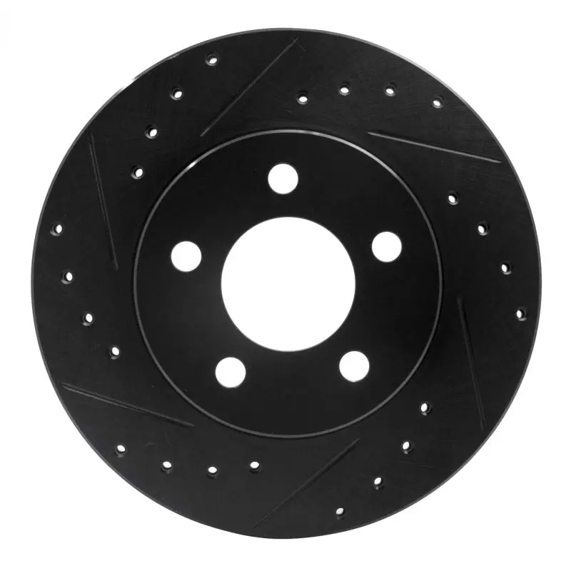 R1 95-02 Ford Ranger (Usa/Canada) Front Left Drilled & Slotted Black Brake Rotor 1
