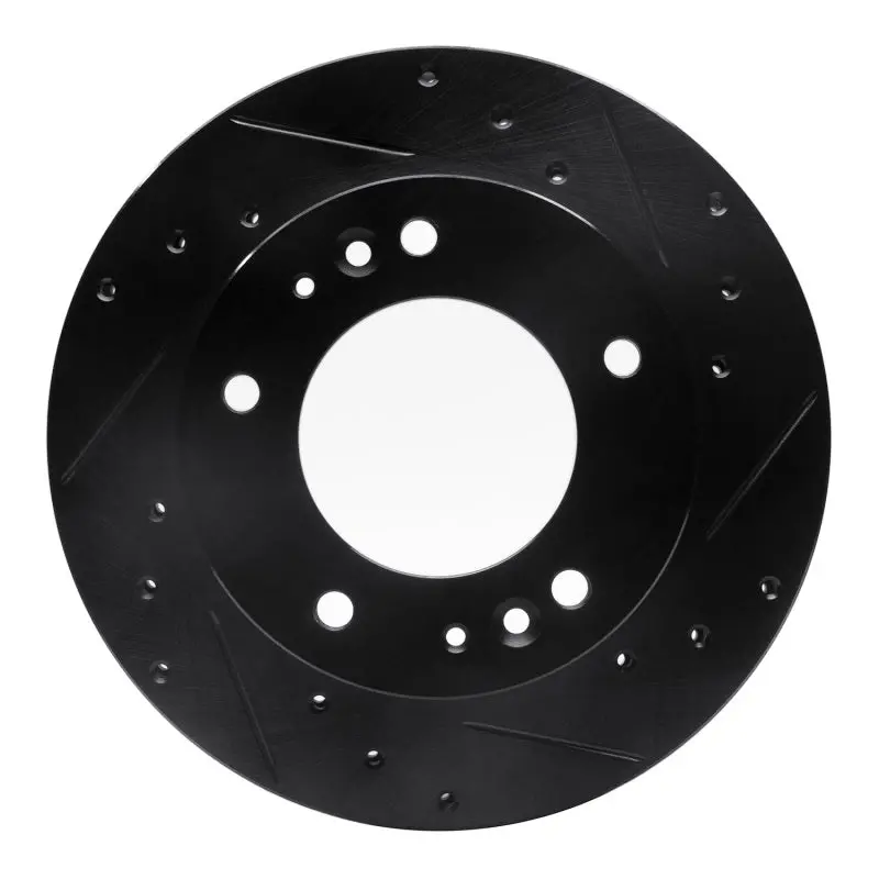 R1 95-02 Kia Sportage (Usa/Canada) Front Right Drilled & Slotted Black Brake Rotor 1
