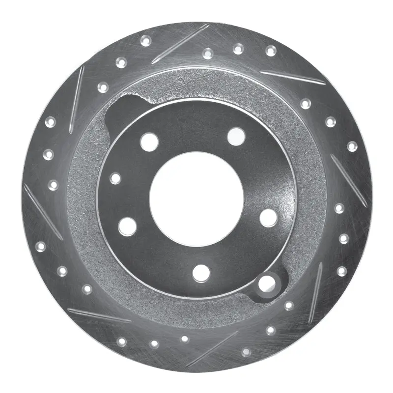 R1 95-02 Mazda Millenia Rear Left Drilled & Slotted Silver Brake Rotor 1