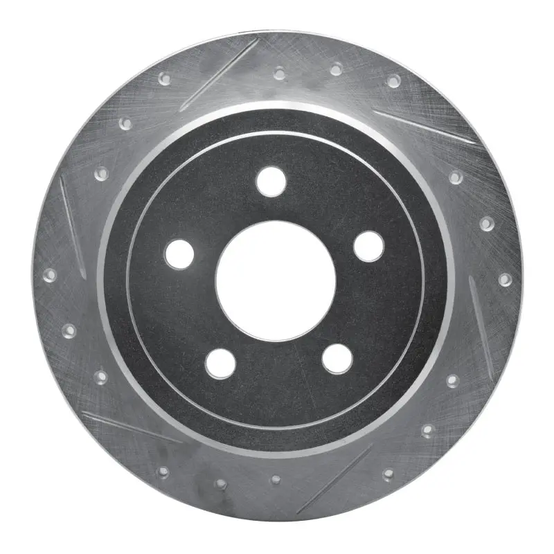 R1 95-03 Ford Windstar Rear Left Drilled & Slotted Silver Brake Rotor 1