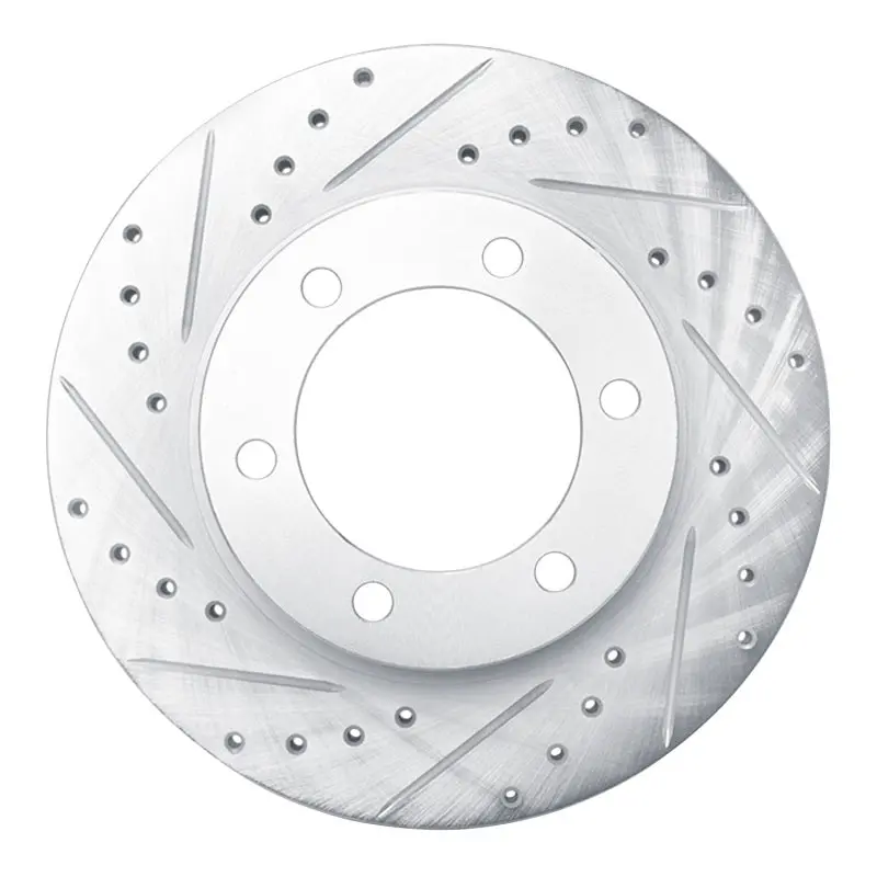 R1 95-04 Toyota 4Runner Front Left Drilled & Slotted Silver Brake Rotor 1