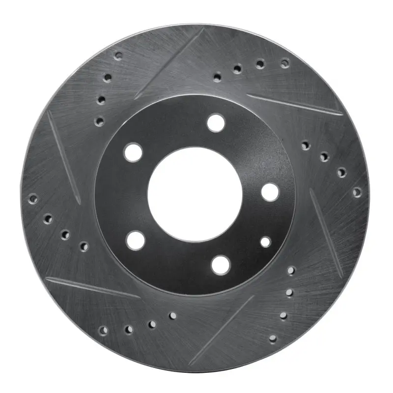R1 95-06 Mazda Mpv Front Left Drilled & Slotted Silver Brake Rotor 1