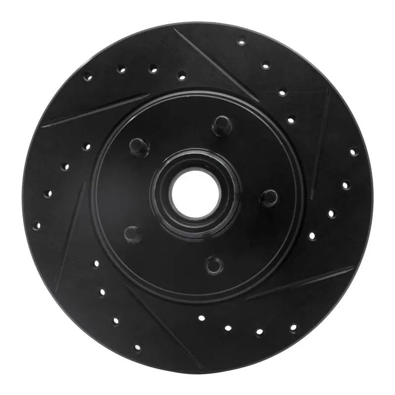 R1 95-11 Ford Explorer Front Right Drilled & Slotted Black Brake Rotor 1