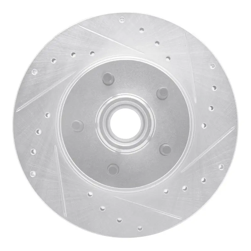 R1 95-11 Ford Ranger (Usa/Canada) Front Right Drilled & Slotted Silver Brake Rotor 1
